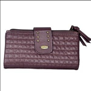 Cargo Brown Quilted Bi Fold Multi Pocket Butter Soft Faux Leather Wallet